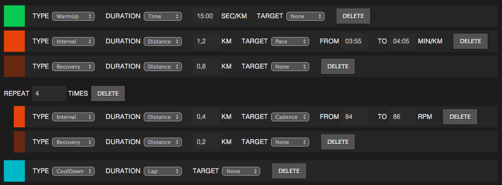 suunto ambit3 interval training